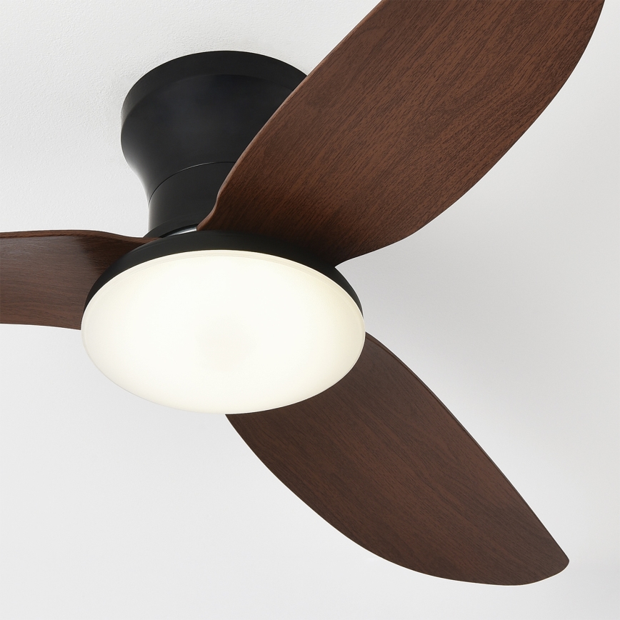 Brilagi - Dimmbar LED-takfläkt LED/38W/230V 3000-6500K Ø 100 cm svart/brun + fjärrkontroll