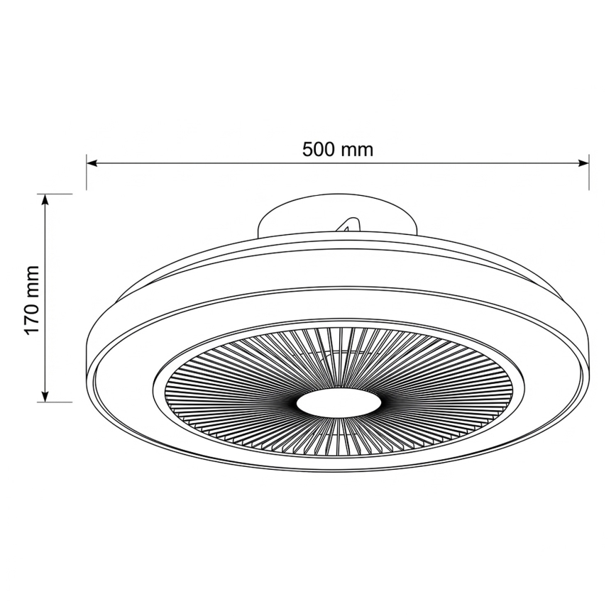 Brilagi - LED-dimmbar takfläkt LED/38W/230V 50 cm vit/brun + fjärrkontroll