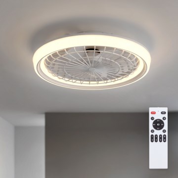 Brilagi - Dimbar LED-takfläkt LED/40W/230V Ø 48 cm vit + fjärrkontroll