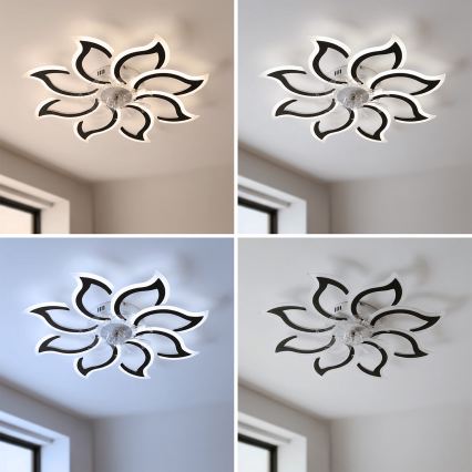 Brilagi - LED-dimbar takfläkt LED/44W/230V 3000–6500K Ø 90 cm svart + fjärrkontroll