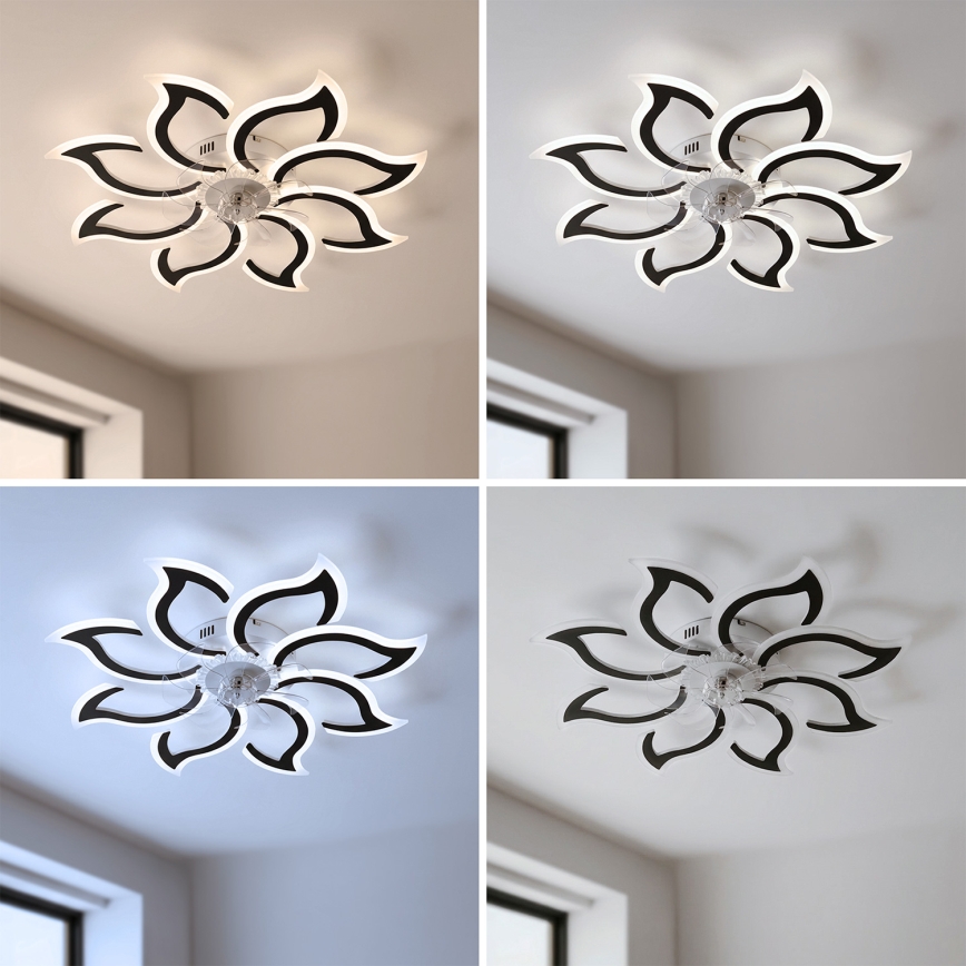 Brilagi - LED-dimbar takfläkt LED/44W/230V 3000–6500K Ø 90 cm svart + fjärrkontroll