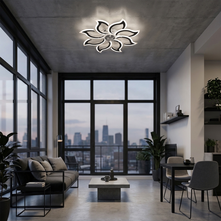 Brilagi - LED-dimbar takfläkt LED/44W/230V 3000–6500K Ø 90 cm svart + fjärrkontroll