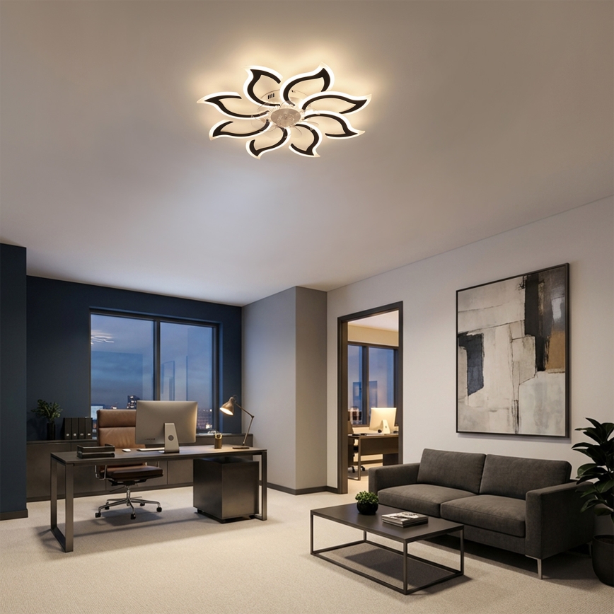Brilagi - LED-dimbar takfläkt LED/44W/230V 3000–6500K Ø 90 cm svart + fjärrkontroll