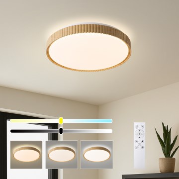 Brilagi - Dimbar LED-taklampa CORVO LED/72W/230V 3000-6000K trädekor Ø 50 cm + fjärrkontroll