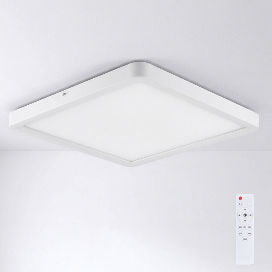 Brilagi - LED-dimmbar taklampa ESTELA SQUARE LED/36W/230V 3000-6500K 31x31 cm vit + fjärrkontroll