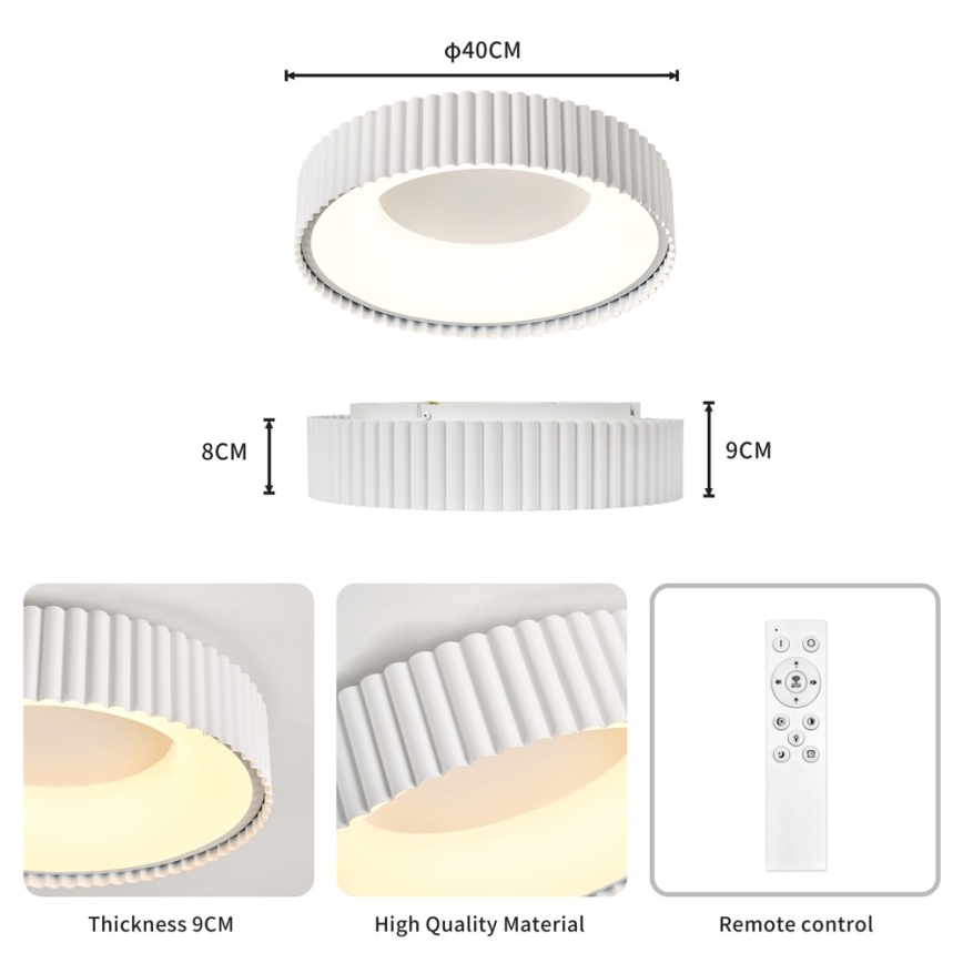 BRILAGI - Dimbart LED-takarmatur FALCON MODERN LED/30W/230V 3000-6000K Ø 40 cm vit + fjärrkontroll