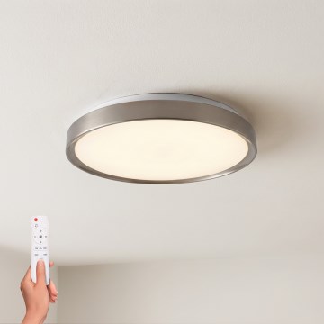 Brilagi - Dimbar LED-taklampa FANCIA LED/48W/230V 3000-6500K Ø 39 cm silverfärgad + fjärrkontroll