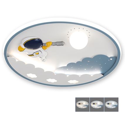 BRILAGI - LED dimbar taklampa för barn ASTRO LED/43W/230V 3000-6000K Ø 49 cm + fjärrkontroll