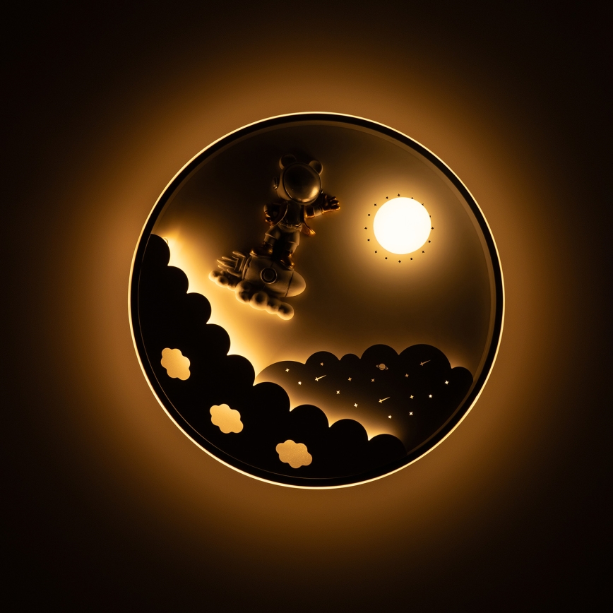 Brilagi - Dimbar LED-taklampa för barn ASTRO LED/68W/230V 3000-6000K Ø 49 cm + fjärrkontroll