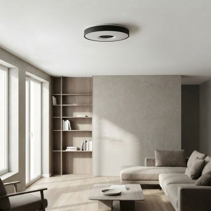 Brilagi - Dimmbar LED-taklampa JAMIS LED/48W/230V 3000-6500K diam. 39 cm svart + fjärrkontroll