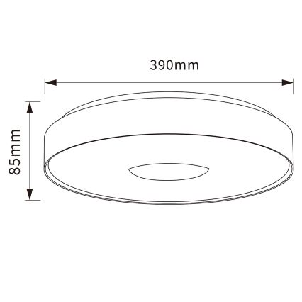 Brilagi - Dimmbar LED-taklampa JAMIS LED/48W/230V 3000-6500K diam. 39 cm svart + fjärrkontroll