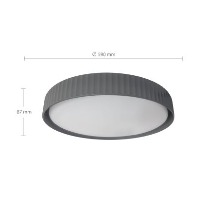 Brilagi - LED-dimmbar taklampa LUCIA LED/60W/230V 3000-6500K Ø 59 cm grå + fjärrkontroll