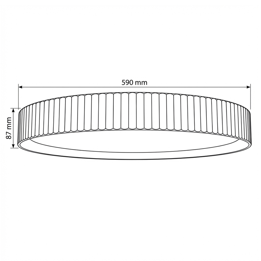 Brilagi - LUCIA LED dimbar taklampa LED/60W/230V 3000-6500K Ø 59 cm svart + fjärrkontroll