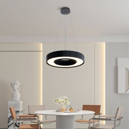 Brilagi - Dimbar LED-pendellampa på vajer LUMIX LED/48W/230V 3000-6000K svart Ø 50 cm + fjärrkontroll