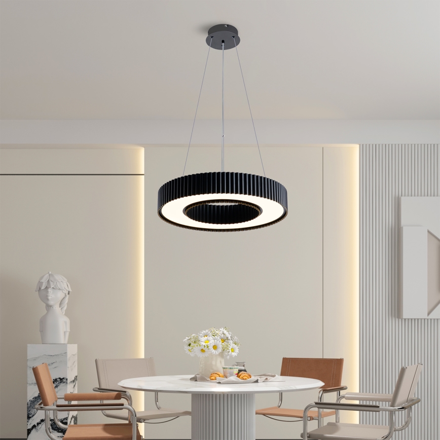 Brilagi - Dimbar LED-pendellampa på vajer LUMIX LED/48W/230V 3000-6000K svart Ø 50 cm + fjärrkontroll