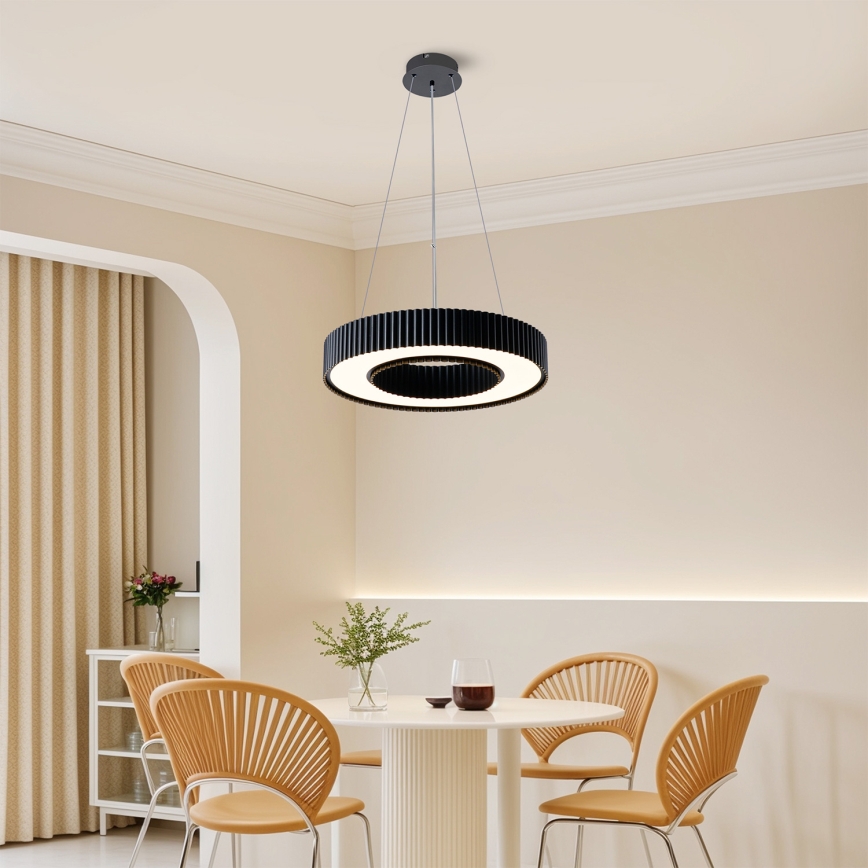 Brilagi - Dimbar LED-pendellampa på vajer LUMIX LED/48W/230V 3000-6000K svart Ø 50 cm + fjärrkontroll