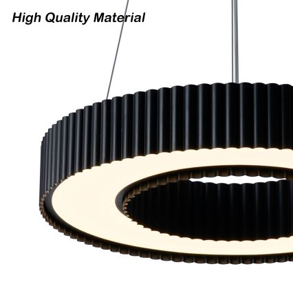 Brilagi - Dimbar LED-pendellampa på vajer LUMIX LED/48W/230V 3000-6000K svart Ø 50 cm + fjärrkontroll