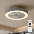 Brilagi - Dimbar LED-taklampa med fläkt LED/38W/230V 3000-6500K Ø 50 cm grå + fjärrkontroll