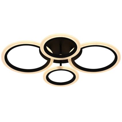 Brilagi - Dimmbar ytmonterad LED-taklampa ORBITS LED/50W/230V 3000-6500K svart + fjärrkontroll