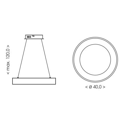 BRILAGI - LED dimmerbar pendellampa på vajer FALCON II LED/67W/230V 3000-6500K Ø 40 cm beige + fjärrkontroll