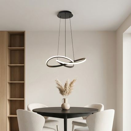 BRILAGI - LED dimbar pendellampa på vajer INFINITY LED/55W/230V 3000-6000K 50x50 cm svart + fjärrkontroll