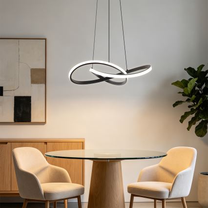 BRILAGI - LED dimbar pendellampa på vajer INFINITY LED/55W/230V 3000-6000K 50x50 cm svart + fjärrkontroll