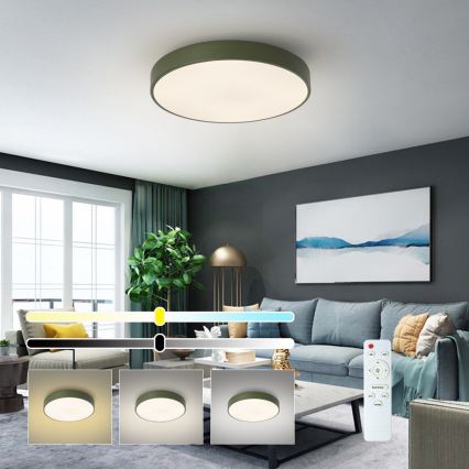 Brilagi - LED-dimbart takarmatur POOL LED/60W/230V 3000–6000K Ø 50 cm grön + fjärrkontroll