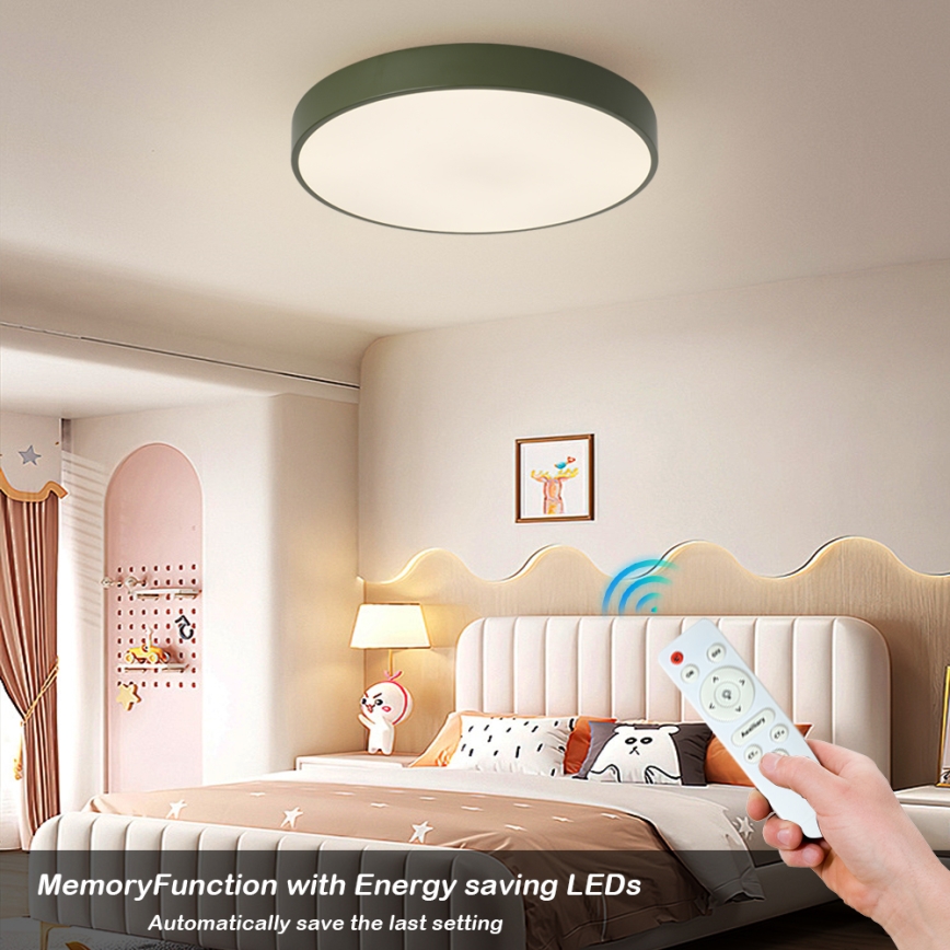 Brilagi - LED-dimbart takarmatur POOL LED/60W/230V 3000–6000K Ø 50 cm grön + fjärrkontroll