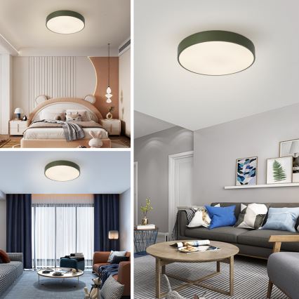 Brilagi - LED-dimbart takarmatur POOL LED/60W/230V 3000–6000K Ø 50 cm grön + fjärrkontroll