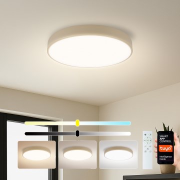 Brilagi - Dimbar LED-taklampa POOL SMART LED/48W/230V 3000-6000K Ø 40 cm Wi-Fi Tuya beige + fjärrkontroll