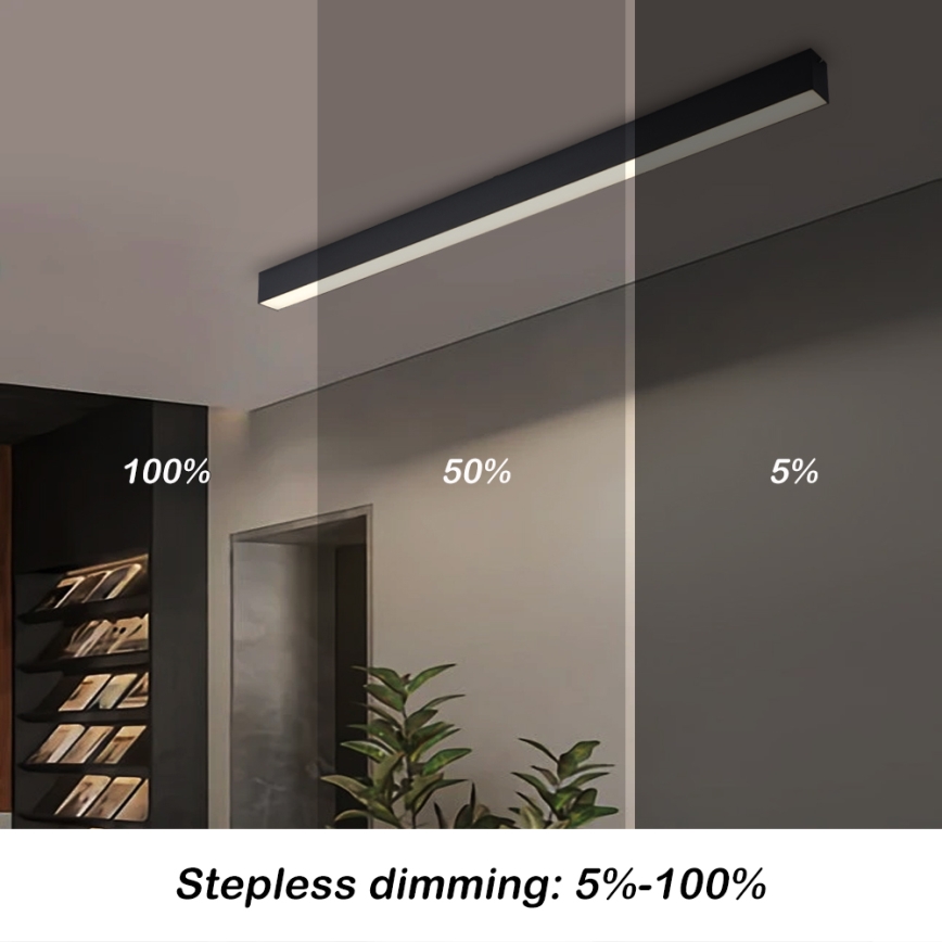 Brilagi - LED-dimbart takarmatur SLEEKLINE SMART LED/40W/230V 3000-6000K Wi-Fi Tuya svart + fjärrkontroll