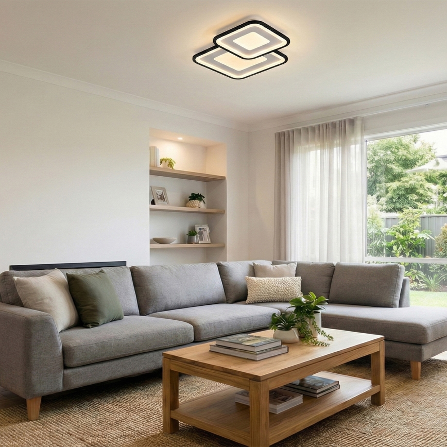 Brilagi - Dimbart LED-takarmatur TANDORA LED/49W/230V 50x50 cm 3000-6000K + fjärrkontroll