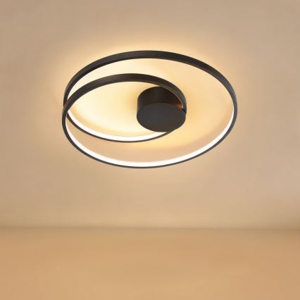 Brilagi - Dimbart takarmatur TWISTER LED/48W/230V 3000-6000K Ø 50 cm svart + fjärrkontroll