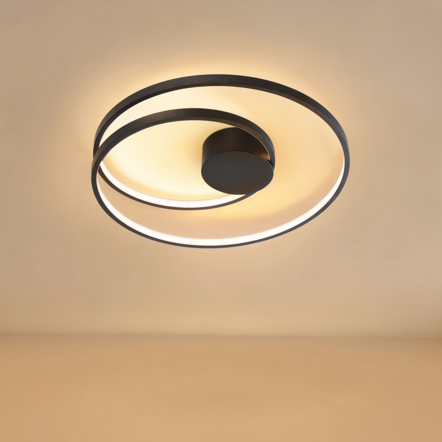Brilagi - Dimbart takarmatur TWISTER LED/48W/230V 3000-6000K Ø 50 cm svart + fjärrkontroll
