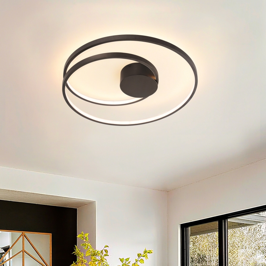 Brilagi - Dimbart takarmatur TWISTER LED/48W/230V 3000-6000K Ø 50 cm svart + fjärrkontroll
