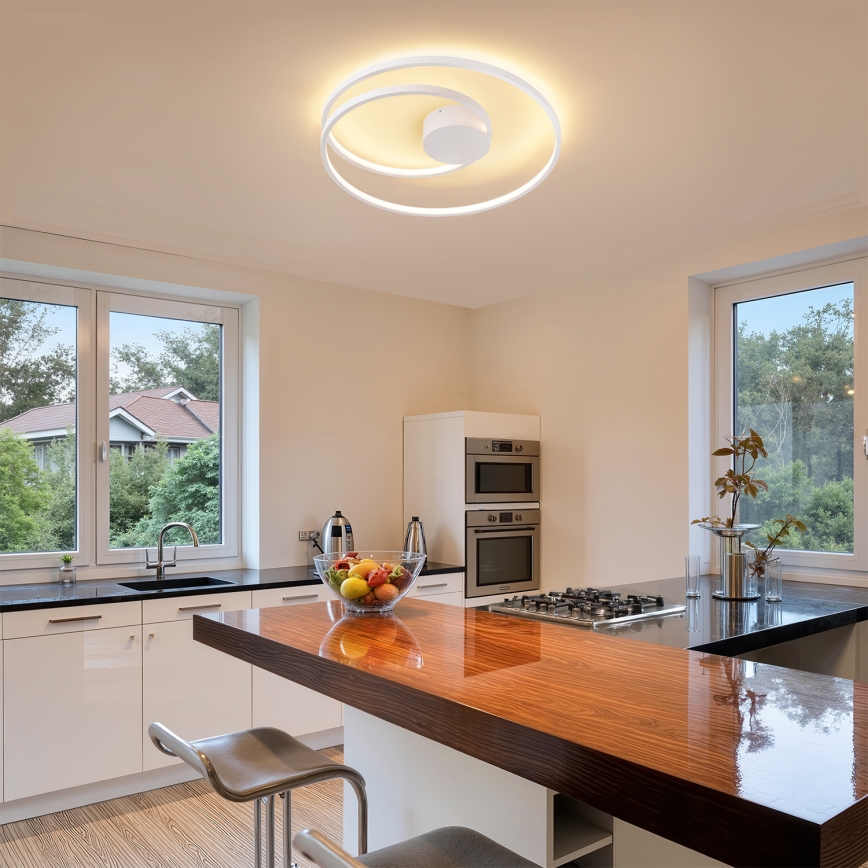 Brilagi - LED dimmbar taklampa TWISTER LED/48W/230V 3000-6000K Ø 50 cm vit + fjärrkontroll