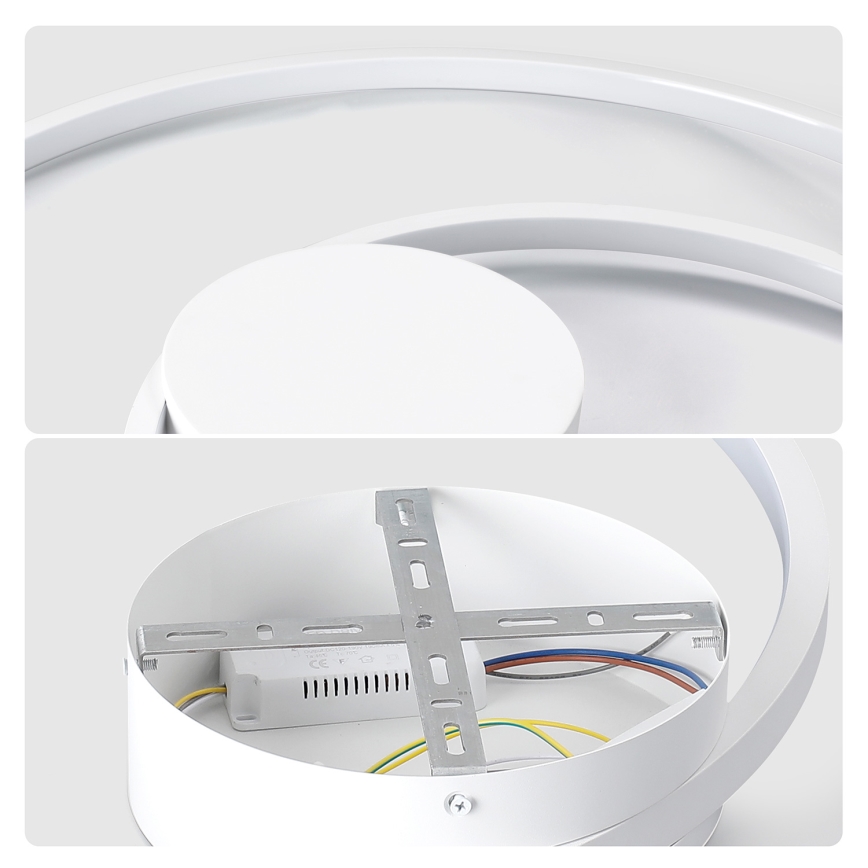 Brilagi - LED dimmbar taklampa TWISTER LED/48W/230V 3000-6000K Ø 50 cm vit + fjärrkontroll