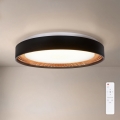 Brilagi - Dimbar LED-taklampa WALDO LED/48W/230V 3000–6500K Ø40 cm svart/guld + fjärrkontroll
