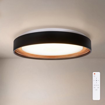 Brilagi - Dimbar LED-taklampa WALDO LED/48W/230V 3000–6500K Ø40 cm svart/guld + fjärrkontroll