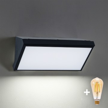 Brilagi - dimbar LED-utomhusvägglampa TRIANGLE 1xE27/6W/230V 2700-6500K IP65 svart