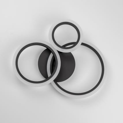 Brilagi - Dimbar LED ytmonterad ljuskrona ORBITS LED/40W/230V 3000-6500K svart + fjärrkontroll