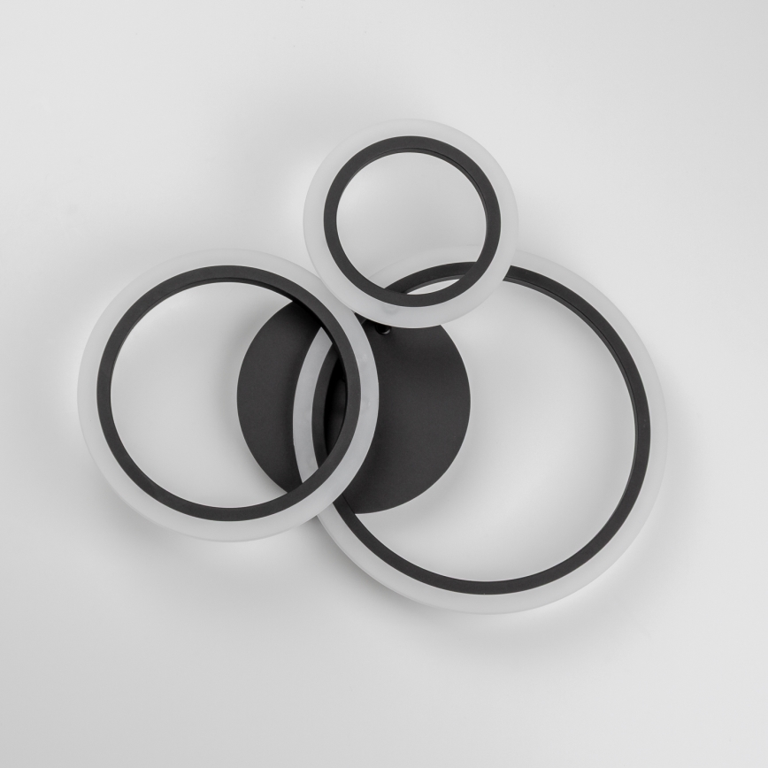 Brilagi - Dimbar LED ytmonterad ljuskrona ORBITS LED/40W/230V 3000-6500K svart + fjärrkontroll