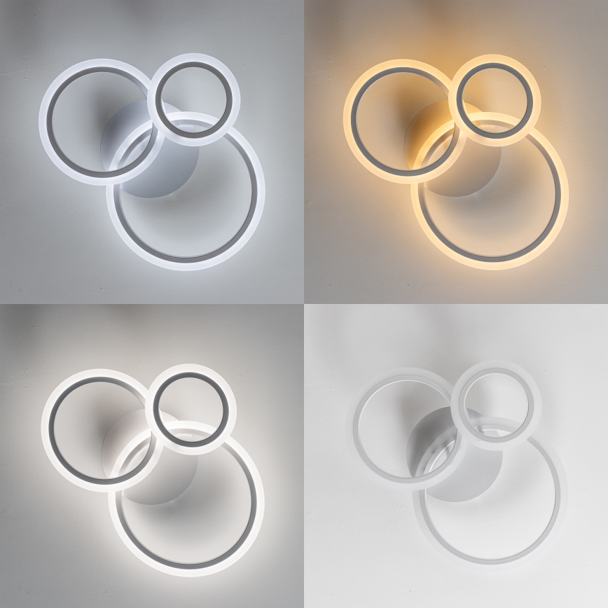 Brilagi - Dimbar LED ytmonterad ljuskrona ORBITS LED/40W/230V 3000-6500K vit + fjärrkontroll