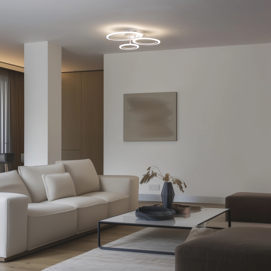 Brilagi - Dimbar LED ytmonterad ljuskrona ORBITS LED/40W/230V 3000-6500K vit + fjärrkontroll