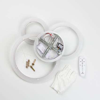 Brilagi - Dimbar LED ytmonterad ljuskrona ORBITS LED/40W/230V 3000-6500K vit + fjärrkontroll