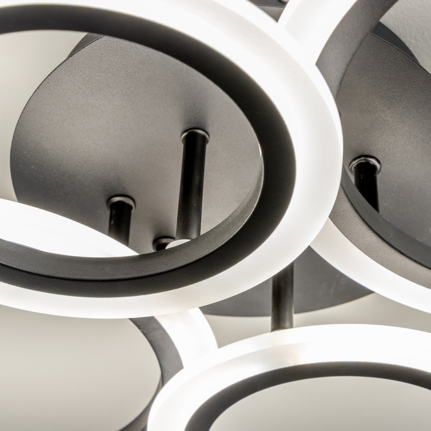 Brilagi - Dimbar LED ytmonterad ljuskrona ORBITS LED/50W/230V 3000-6500K antracit + fjärrkontroll