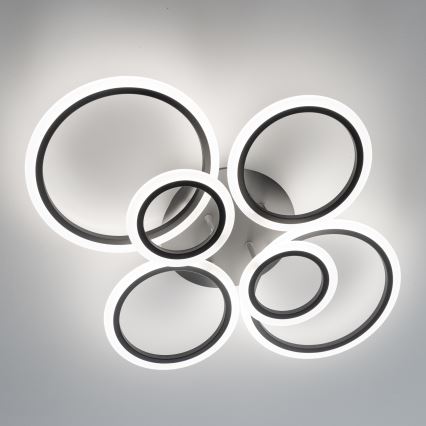 Brilagi - Dimbar LED ytmonterad ljuskrona ORBITS LED/85W/230V 3000-6500K antracit + fjärrkontroll