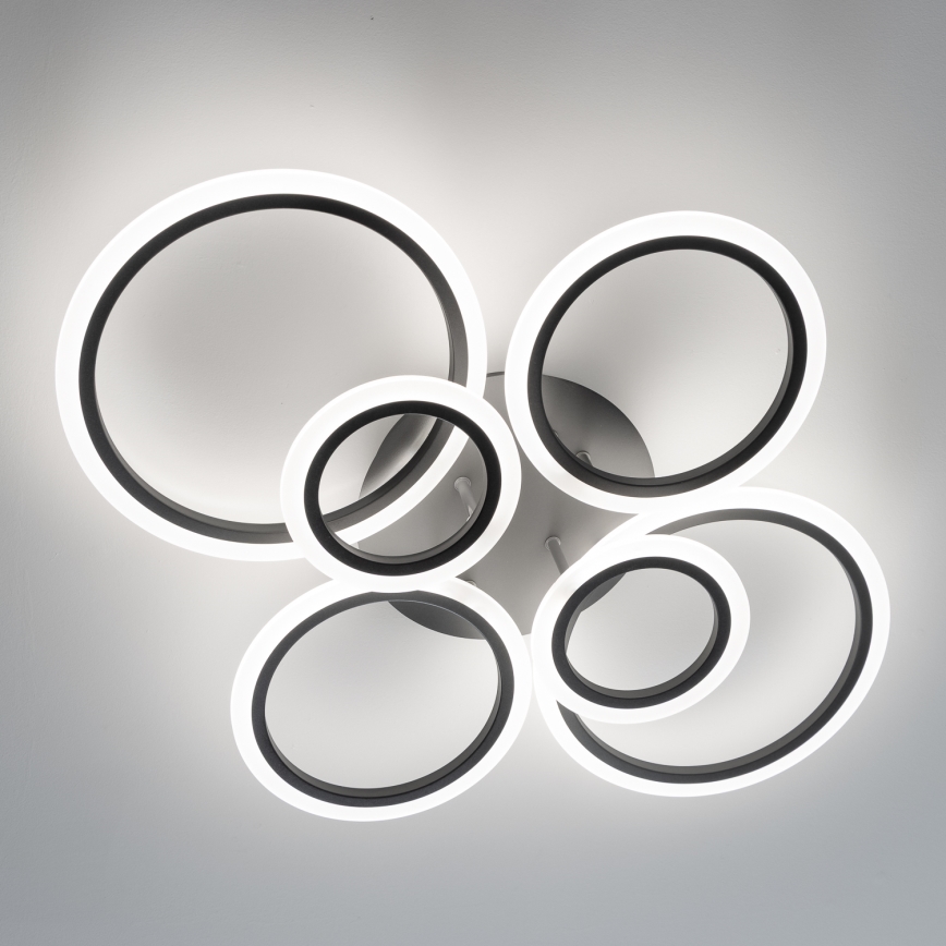 Brilagi - Dimbar LED ytmonterad ljuskrona ORBITS LED/85W/230V 3000-6500K antracit + fjärrkontroll