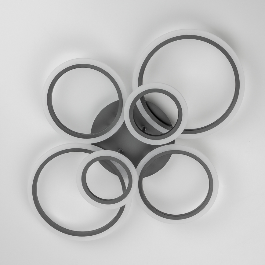 Brilagi - Dimbar LED ytmonterad ljuskrona ORBITS LED/85W/230V 3000-6500K antracit + fjärrkontroll