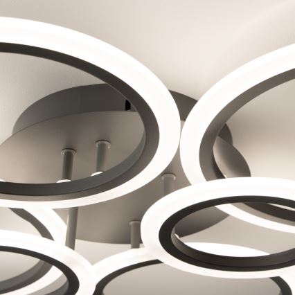 Brilagi - Dimbar LED ytmonterad ljuskrona ORBITS LED/85W/230V 3000-6500K antracit + fjärrkontroll